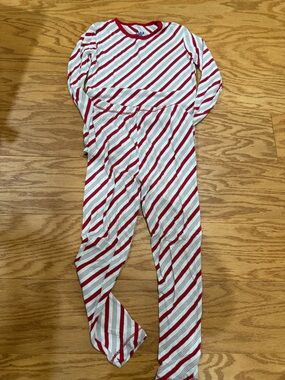 KicKee Kids Striped Red, Gold, & White Two-Piece Bamboo Pajama